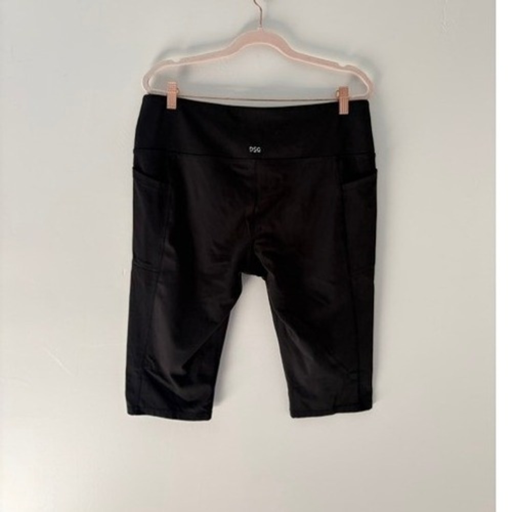 DSG Womens High Rise Capri Leggings with Pockets Black Size XL Performance Crop - Picture 4 of 4